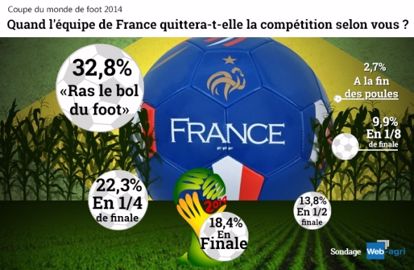 Les agriculteurs voient les Bleus en quart de finale