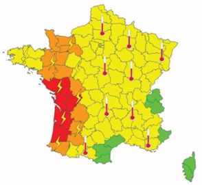 Forte chaleur, violents orages et grêle