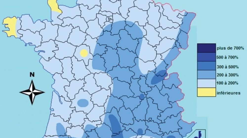 Pluviométrie record en juillet 2014