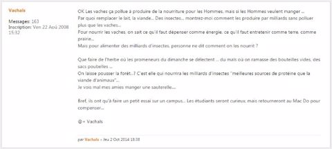 Discussion sur le forum Terre-net
