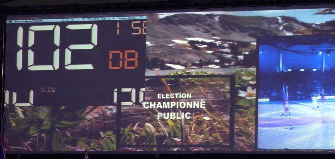 Le final de Swiss'expo, le dimanche, est toujours un temps fort de la manifestation. Ici, élection de la championne du public à l'applaudimètre Le final de Swiss'expo, le dimanche, est toujours un temps fort de la manifestation. Ici, élection de la championne du public à l'applaudimètre