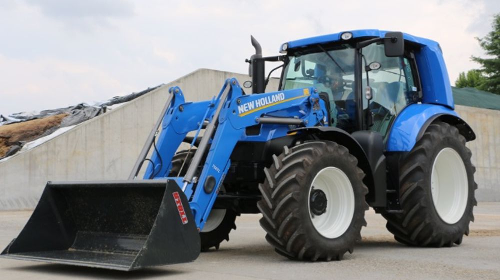 Le T6 Méthane Power à la Bellota, ferme expérimentale de New Holland. (©Terre-net Média)