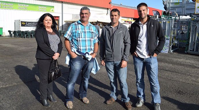 Les quatre associés de l'entreprise CHarpente Norgeot au Space 2015