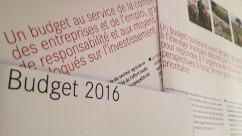 Présentation du budget agricole 2016 pour le ministère de l'Agriculture. (©Terre-net Média)