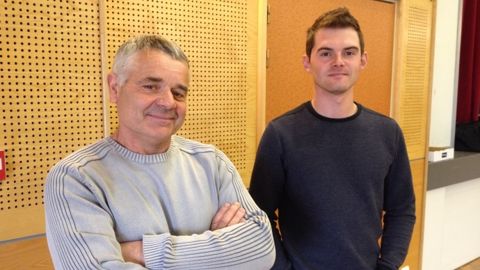 Joffrey Beaudot, nouvel installé, en compagnie de Jacky Tellier le cédant. (©Terre-net Média)