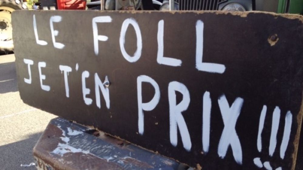 Slogan lors des manifestations du 3 septembre 2015. (©Terre-net Média)