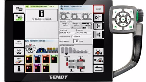 L'application Grip Assistant est intégrée au terminal du Vario 1 000. (©Fendt) L'application Grip Assistant est intégrée au terminal du Vario 1 000. (©Fendt)