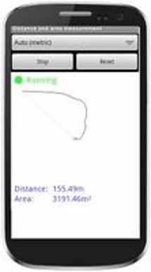 Appli agricole Distance and area measurement