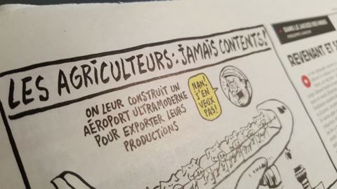 Extrait des dessins de Riss, dans le Charlie hebdo du 10 février 2016. (©Terre-net Média) Extrait des dessins de Riss, dans le Charlie hebdo du 10 février 2016. (©Terre-net Média)