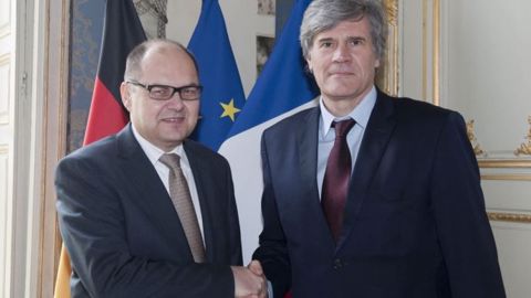 Christian Schmidt, ministre allemand de l'agriculture, et Stéphane Le Foll, lors d'une précédente rencontre le 19 février 2014. (©Cheick Saidou/Min.Agri.Fr) Christian Schmidt, ministre allemand de l'agriculture, et Stéphane Le Foll, lors d'une précédente rencontre le 19 février 2014. (©Cheick Saidou/Min.Agri.Fr)