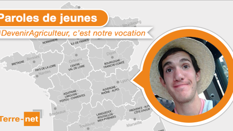Baptiste Moinard témoigne pour Paroles de Jeunes. (©Terre-net Média) Baptiste Moinard témoigne pour Paroles de Jeunes. (©Terre-net Média)