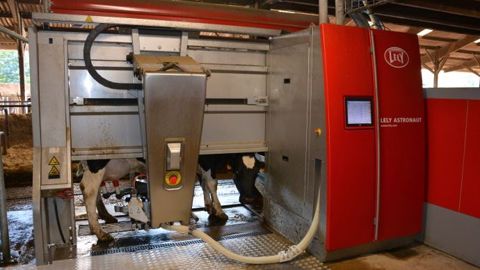 Six marques se disputent le marché des robots de traite : Lely, DeLaval, GEA, Boumatic, Fullwood Packo et SAC. (©Terre-net Média)