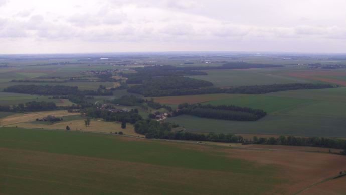 Parcelles agricoles vues de haut