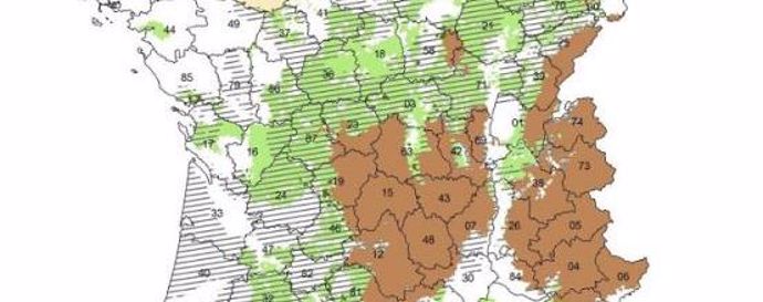 Première version du zonage soumis à des contraintes naturelles