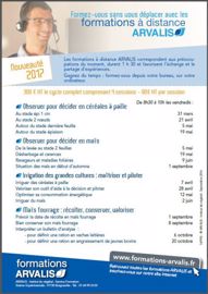 Planning des formations à distance pour 2017. (Cliquer pour agrandir) (©Arvalis)