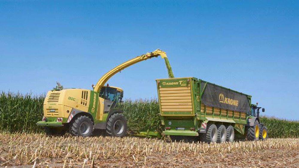 Les ensileuses Big X 700 et 770 de Kröne seront désormais équipées d'un moteur Liebherr. (©Krone)