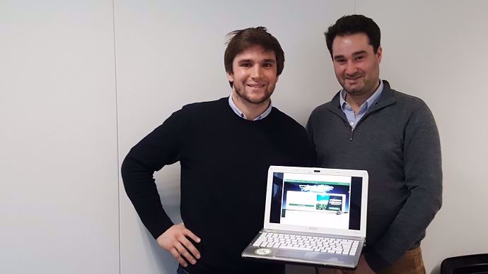 Pierre-Antoine Foreau (à gauche) et Vincent Guilhem de Pothuau ont créé pour les agriculteurs le premier site de vente de céréales en ligne comparateuragricole.com.