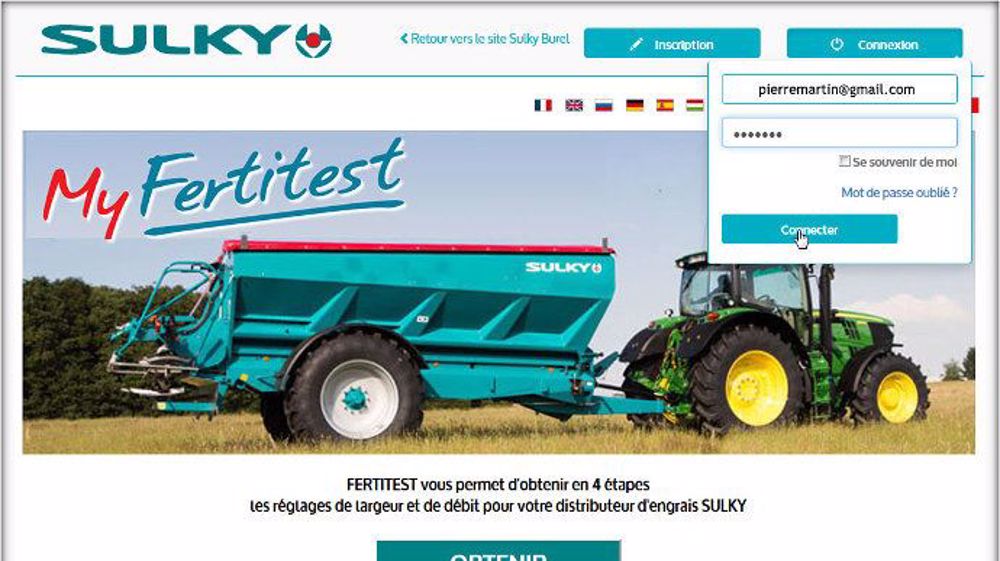 My Fertitest, la plateforme bigdata pour les engrais de Sulky. (©Sulky Burel)
