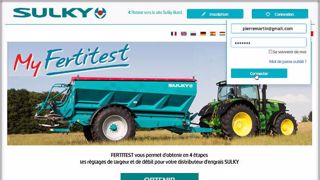 My Fertitest, la plateforme bigdata pour les engrais de Sulky. (©Sulky Burel) My Fertitest, la plateforme bigdata pour les engrais de Sulky. (©Sulky Burel)
