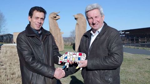 Jean-Marc Alibert poursuivra le travail de Bernard Roux et du pôle de Lanaud qui a permis à la race limousine de doubler son effectif en 15 ans pour dépasser le million de vaches aujourd'hui en France. (©S.Monnet-l'Union Agricole / FLS)