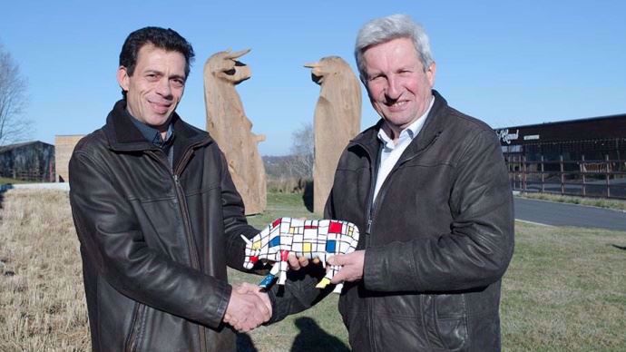Jean-Marc Alibert et Bernard Roux au pôle de Lanaud