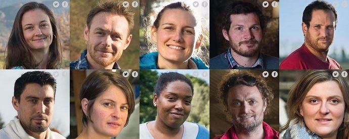 Dix des onze jeunes agriculteurs dont le portrait sera affiché dans le métro pour la campagne de communication #NourrirLeFutur.