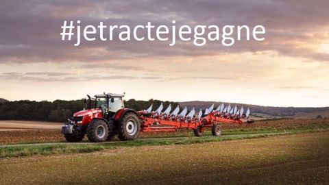 Au Sima 2017, Michelin, Massey Ferguson et Grégoire-Besson ont présenté "#Jetractejegagne". (©Michelin)