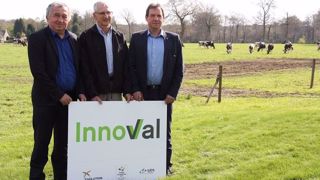 Jean-François Tréguer, président de GDS Bretagne, Jo, Jaouen, président du BCEL Ouest et Vincent Rétif, président d'Evolution, posent ensemble pour leur entité commune, Innoval, le 4 avril 2017. (©David Leguyader) Jean-François Tréguer, président de GDS Bretagne, Jo, Jaouen, président du BCEL Ouest et Vincent Rétif, président d'Evolution, posent ensemble pour leur entité commune, Innoval, le 4 avril 2017. (©David Leguyader)