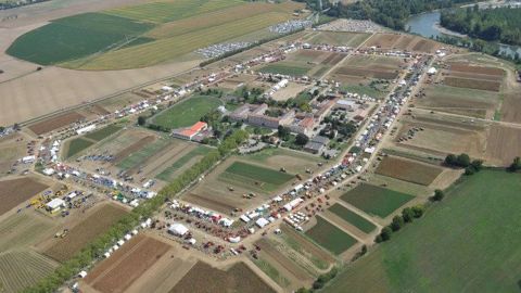 Vue aérienne du site lors de l’édition 2015. (©Innov-Agri)