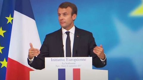 Intervenant sur l'Europe à la Sorbonne, Emmanuel Macron a évoqué l'avenir de la politique agricole commune. (©Terre-net Média)