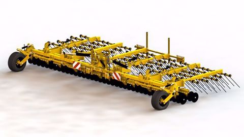 Le Turbomulch travaille à moins de 30 mm de profondeur pour favoriser la levée des adventices. (©Agrisem)