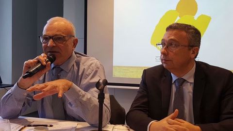 Philippe Pinta et Eric Thiroin, respectivement président et secrétaire général de l'AGPB, lors d'un point presse mardi 23 janvier 2018. (©Terre-net Média) Philippe Pinta et Eric Thiroin, respectivement président et secrétaire général de l'AGPB, lors d'un point presse mardi 23 janvier 2018. (©Terre-net Média)