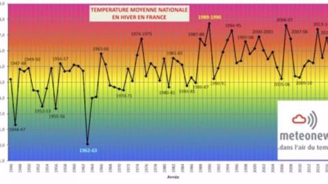 Températures moyennes en hiver en France. (©MeteoNews)