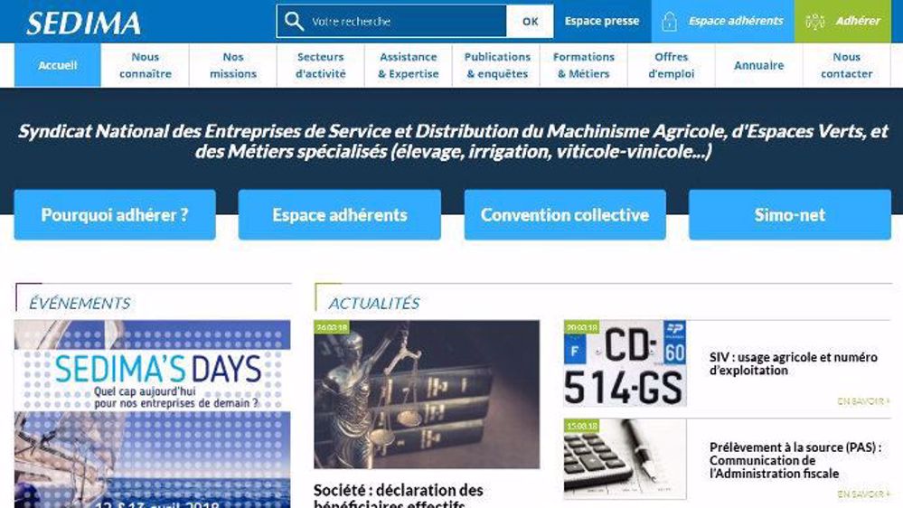 Le nouveau site du Sedima est maintenant "responsive" pour s'adapter aux smartphones. (©Sedima)