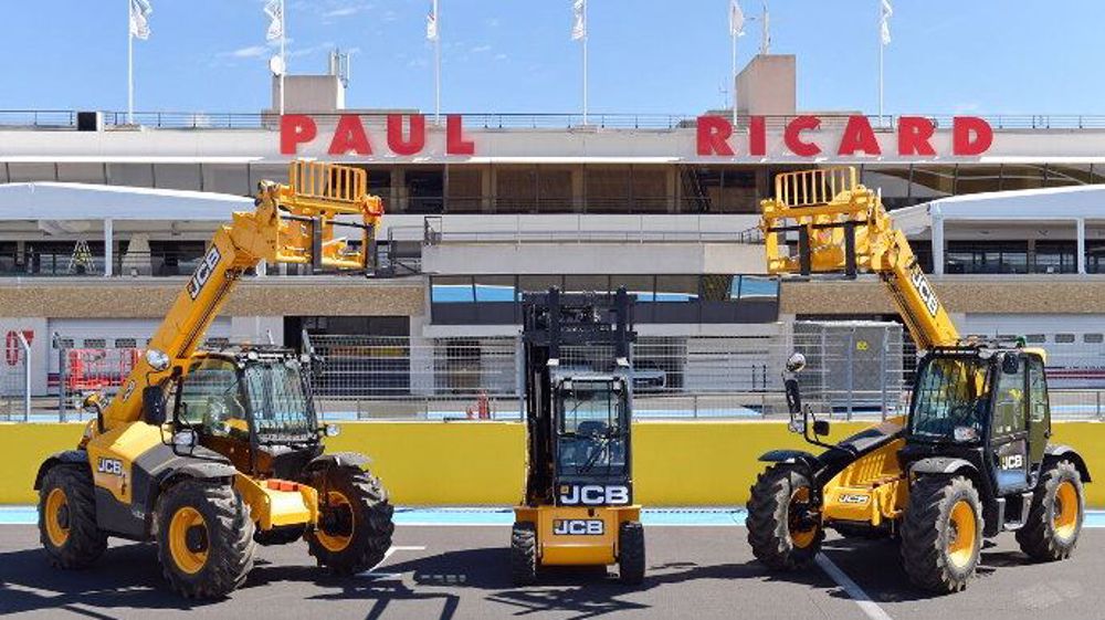 JCB s'affiche dans le monde de la Formule 1 pour le grand prix de France 2018. (©JCB) 