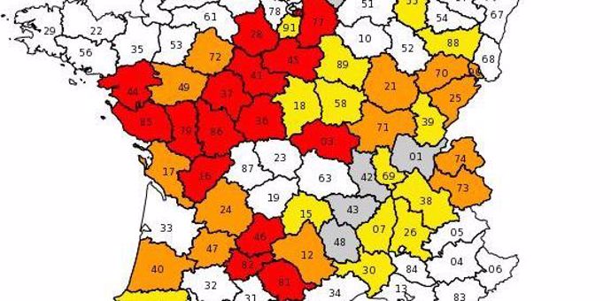 Restriction d'eau au 9 août 2018.