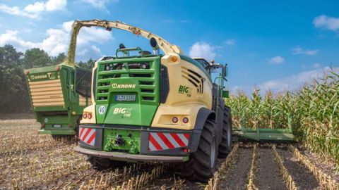 Le moteur de l'ensileuse Krone Big X 1 180 développe 1 156 ch de puissance. (©Krone) 