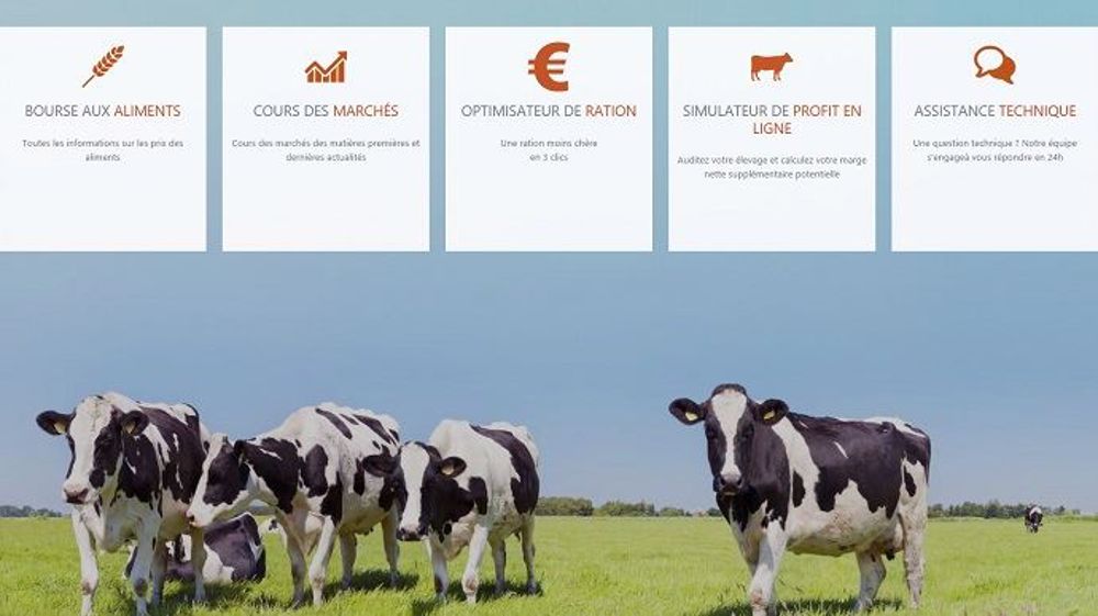 La plateforme en ligne RationMoinsChere.fr permet aux éleveurs de comparer les prix des aliments et prendre les bonnes décisions. (©Alltech) La plateforme en ligne RationMoinsChere.fr permet aux éleveurs de comparer les prix des aliments et prendre les bonnes décisions. (©Alltech)