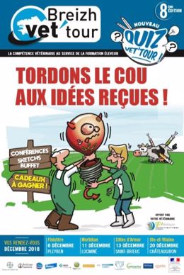 Sous forme de conférences et sketchs, les vétérinaires du GTV Bretagne vous informent et vous forment sur des thématiques de santé animale à l'occasion du Breizh vet'tour 2018