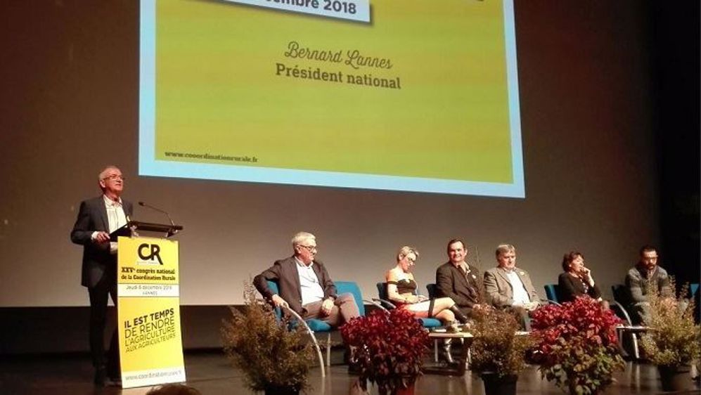 À Vannes, les leaders de la Coordination rurale ont chauffé la salle en vue des élections des chambres d'agriculture. (©Terre-net Média)  