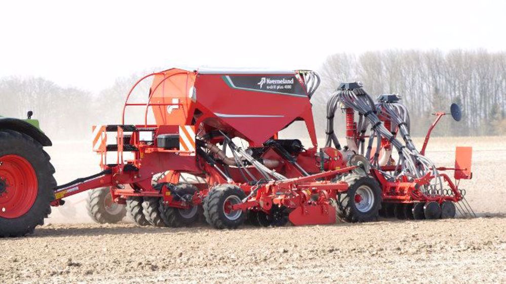 Le combiné de semis Kverneland u-drill plus 4001 F repliable est polyvalent. (©Kverneland)
