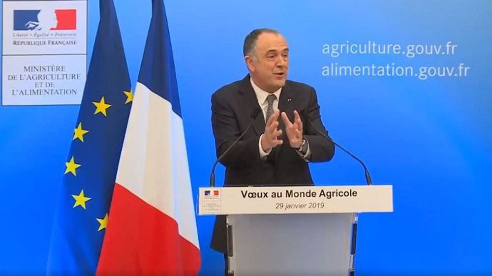 Didier Guillaume, lors de la présentation de ses vœux au monde agricole mardi 29 janvier 2019 en fin de journée. (©Terre-net Média)