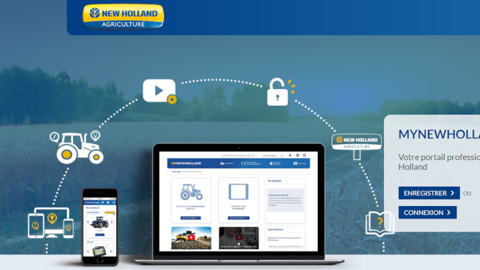 L'agriculteur gère son parc de machines New Holland depuis le portail unique du constructeur. (©New Holland)