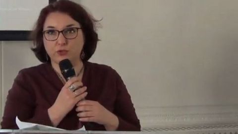 Laurence Lyonnais, numéro 11 sur la liste La France insoumise pour les élections européennes, a détaillé le programme agricole du mouvement de Jean-Luc Mélenchon lors d'un événement organisé par le SNPAR mi-avril 2019 (©Terre-net Média)