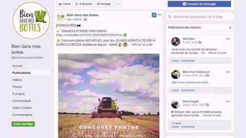 Ce concours vise à promouvoir le métier d'agriculteur à un moment clé pour tout exploitant : la moisson. (©Page Facebook "Bien dans mes bottes")