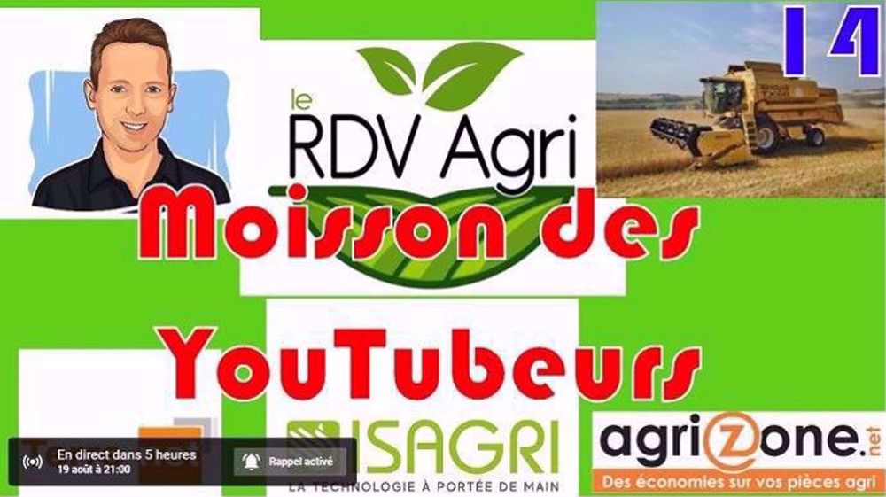 Le RDV agri n°14 aura lieu ce lundi 19 août à 21h. (©Thierry agriculteur d'aujourd'hui)