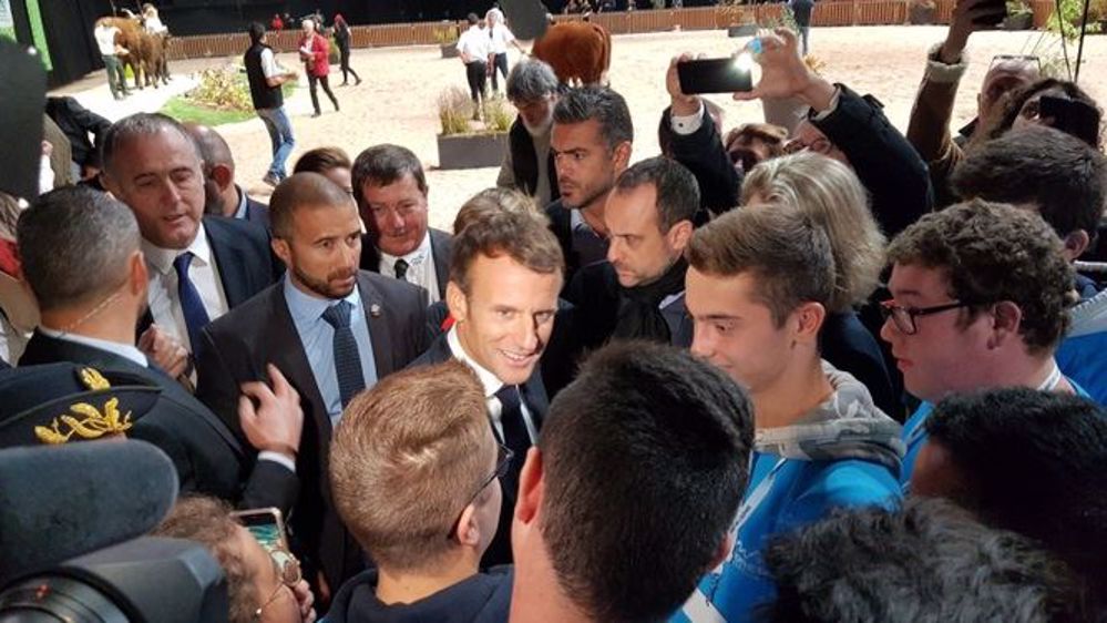 Emmanuel Macron au Sommet de l'élevage 2019. (©Compte twitter ministère de l'agriculture)