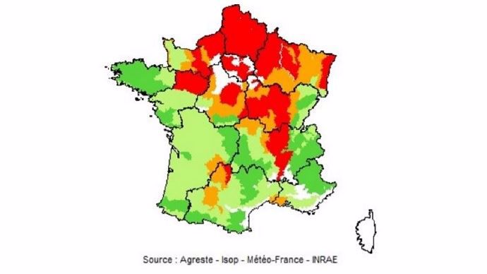Production cumulée d'herbe au 20 juillet 2020