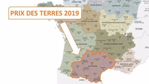En Occitanie, le prix moyen des terres libres en 2019 a atteint 7 040 €/ha. (©Terre-net Média)