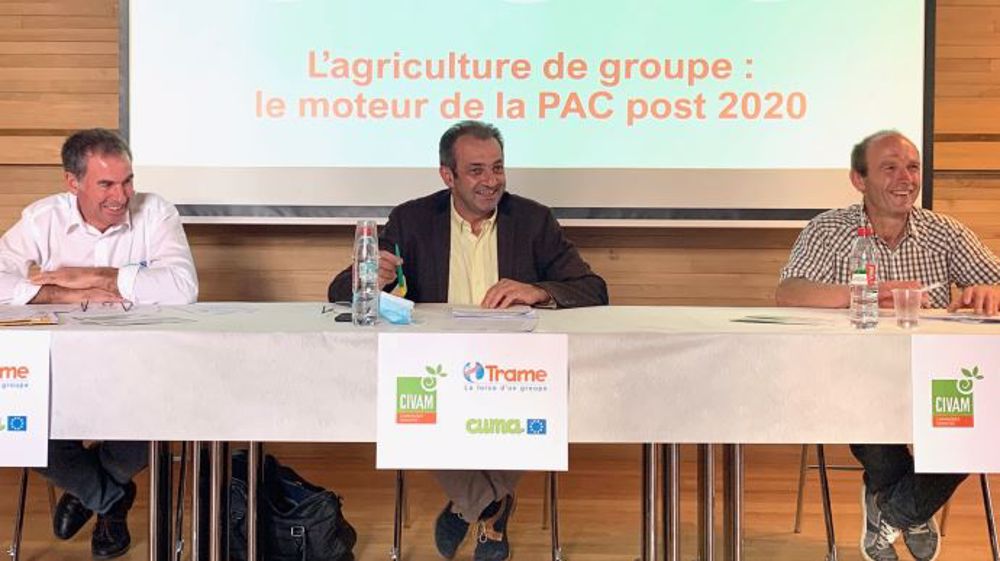 Christophe Perraud (FNCuma), Olivier Tourand (Trame) et Antoine Delahais (Civam) ont présenté le 8 septembre leurs propositions pour la future Pac. (©Terre-net Média)